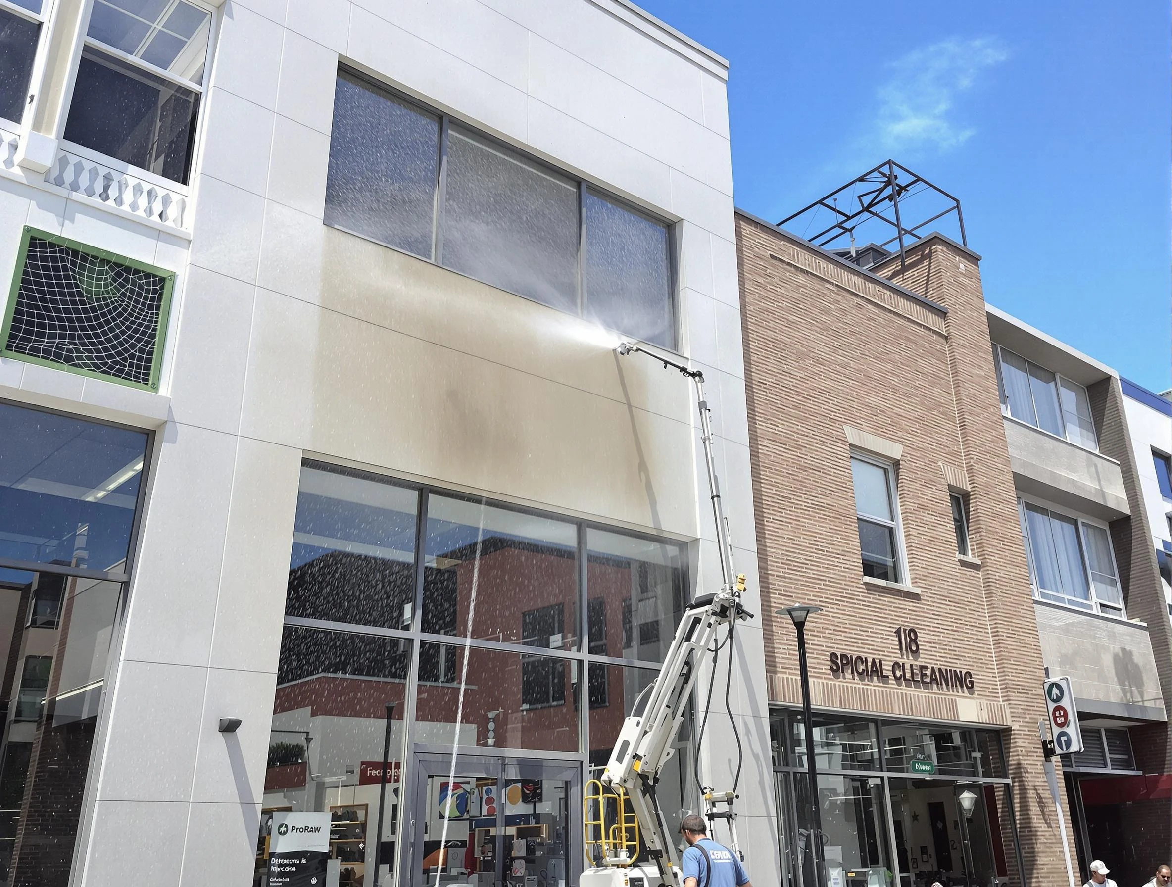 Cleveland Power Washing performing power washing on a residential driveway in Cleveland